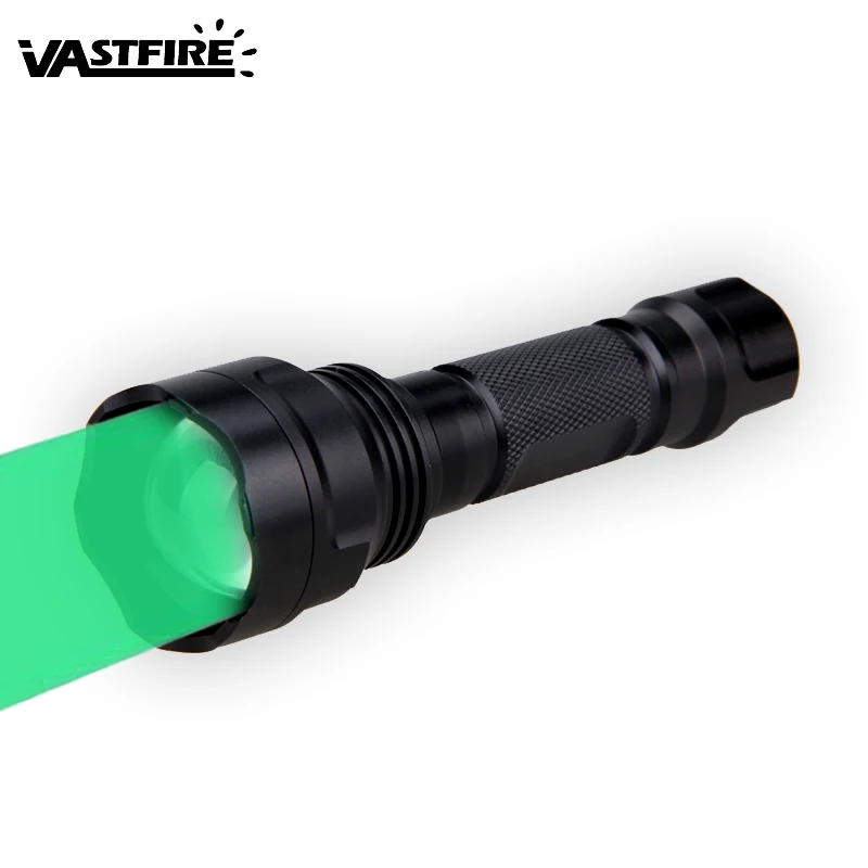 VastFire 5 Режим фокусировки Zoomable T6 зеленый свет светодиодный фонарик для поиска