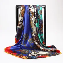 Итальянская свежая шелковая ткань для одежды цифровая печать атласная шелковая ткань ширина 90 см* 90 см HGF06