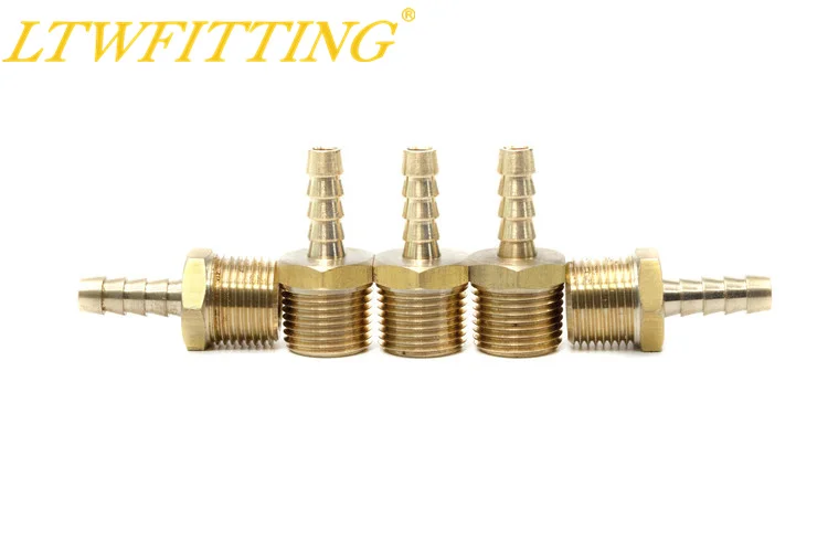 LTWFITTING латунный Барб фитинг муфта/соединитель 1/4 &quotшланг ID x 3/8&quot Мужской NPT