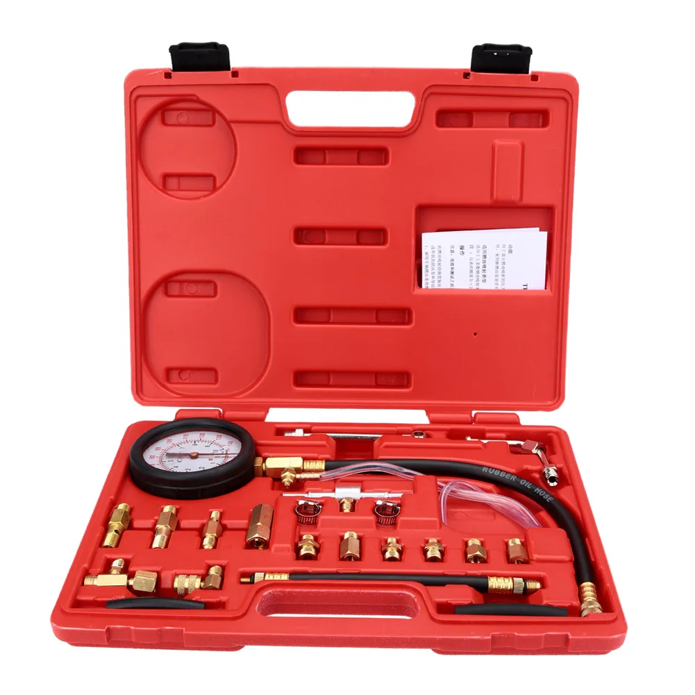 

Car Style TU-114 Fuel Injection Pump Pressure Tester Injector Pressure Gauge Gasoline Test 0-140psi for Cars