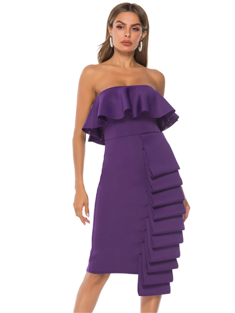 purple tube dress