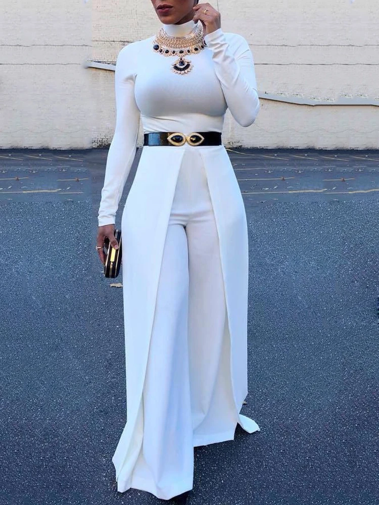 high neck wide leg jumpsuit