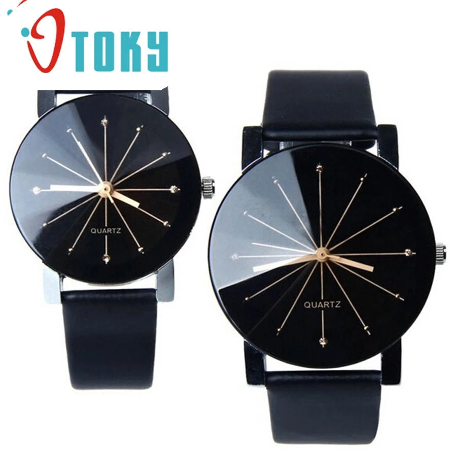 OTOKY Willby Men 2016 new brand Quartz Dial Clock Leather Wrist font b Watch b font