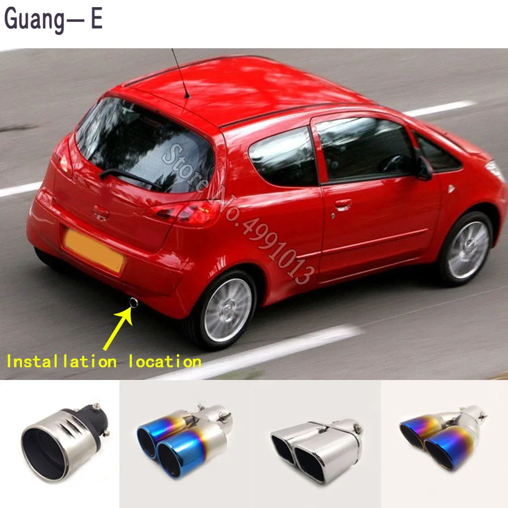 1pcs Double Exhaust Muffler Tail Pipe Tip Tailpipe For Honda HRV HR-V 2015-2019