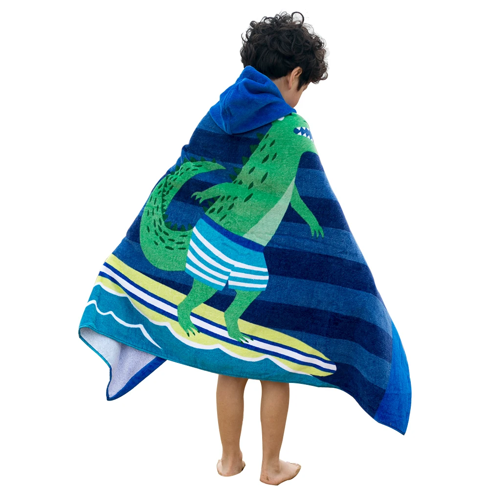 С рисунком Дети с капюшоном пляжные Полотенца Одеяло хлопка супер абсорбент банное полотенце Плавание бассейн Полотенца toalha накидка детская Полотенца детское полотенце