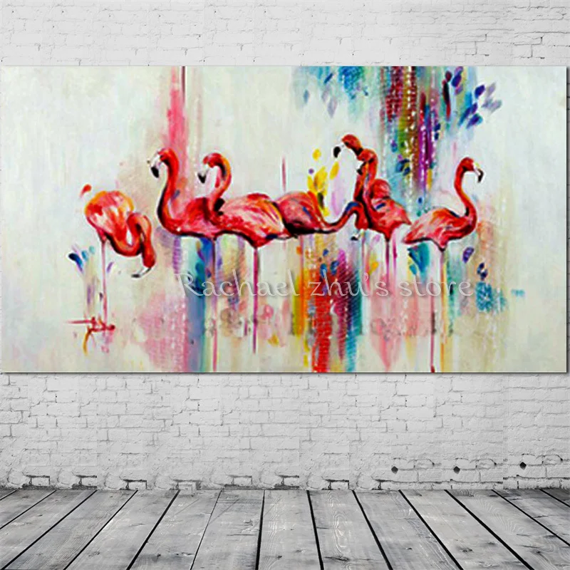 

Large Handpainted Modern Abstract Ostrich Animal Oil Painting On Canvas Ostrich Art Wall Picture For Living Room Home Decoration