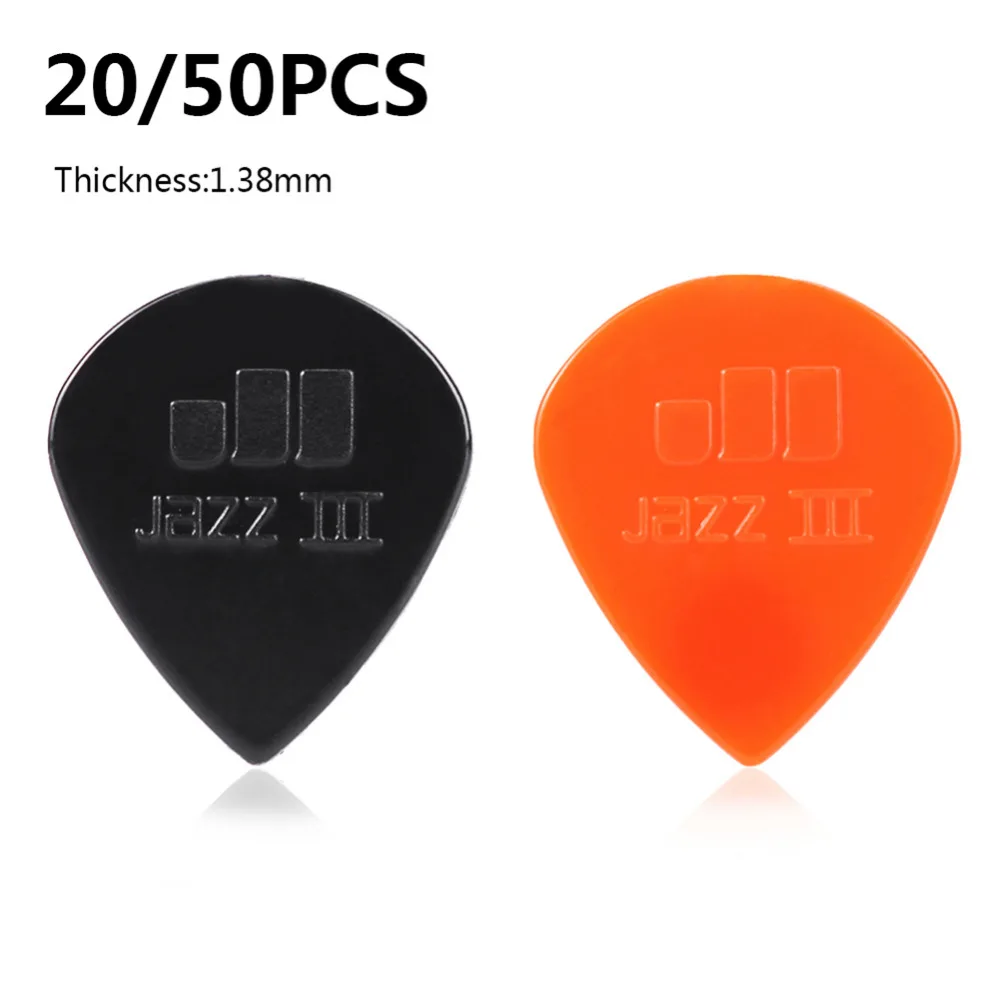 

20/50pcs Nylon Guitar Picks Sharp Tip 1.38mm/0.05in Guitarra Pick Set in a Pick Tin for Dunlop Strings Instrument Accessories