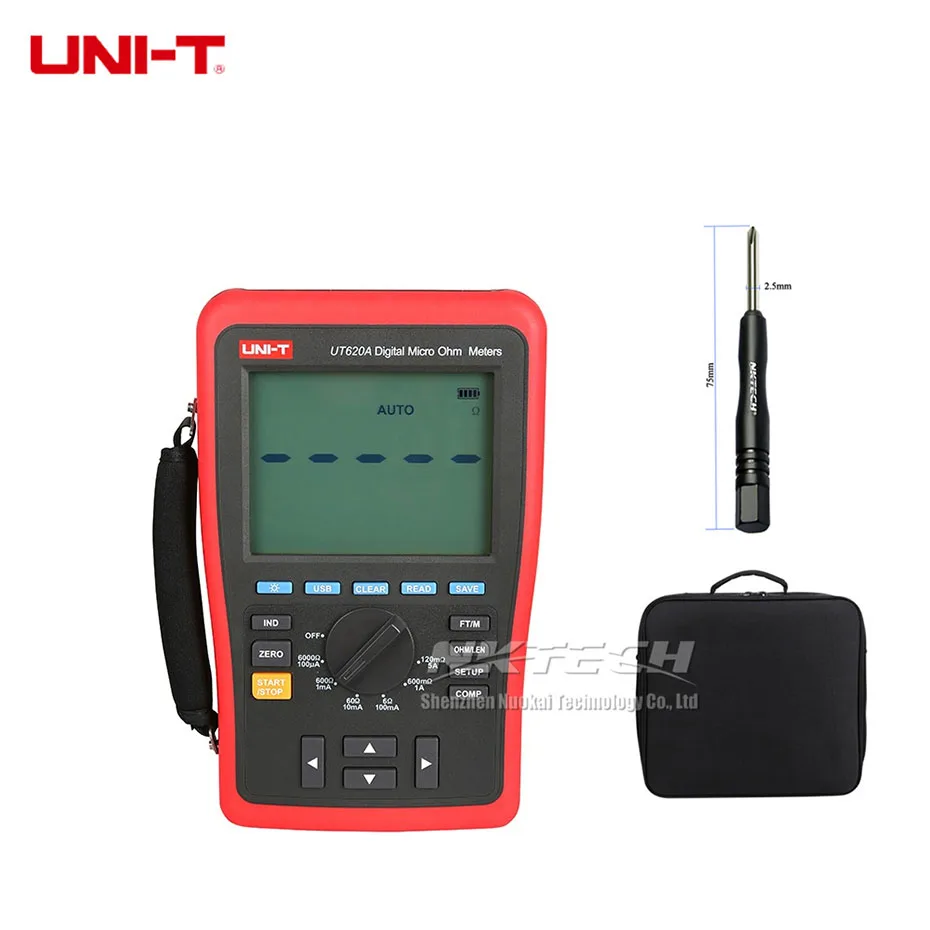 UNI-T UT620A DC Цифровой Микро-ом метров датчик с низким сопротивлением 4-провод измерения хранения данных USB передачи 7,4 V 4000 mAh Батарея