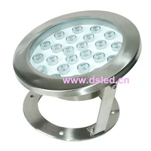 Нержавеющая сталь, IP68, высокая мощность, 24 W Светодиодный прожектор для улицы, светодиодный светильник для бассейна, 24 V DC, DS-10-45, хорошее качество, гарантия 2 года