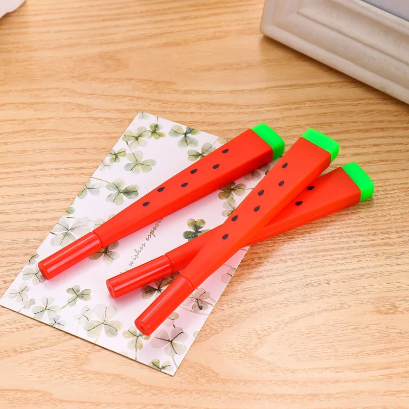 10 pcs Cute Kawaii watermelon Gel Pen Writing Signing Pen sweet funny School Office Supply creative Student Stationery Rewarding