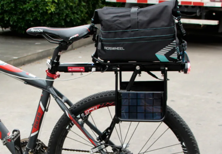 2018 Bike Luggage Cargo Rear Rack Can Be Acted as Power Bank Useful Bicycle Rear Carrier Racks New Bicycle Accessories10