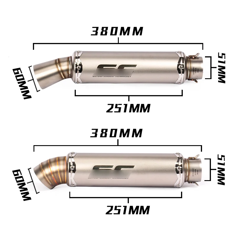 Без шнуровки; большие размеры 38-51 мм Универсальный Мотоцикл выхлопная труба, глушитель выхлопной трубы выхлопная труба Нержавеющая сталь