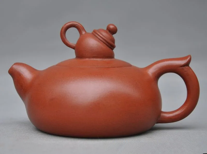 

christmas 6" Old China Yixing zisha pottery Carving Small teapot Statue teapot Tea maker halloween