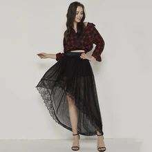 Женские богемные пляжные кружевные юбки, модные женские летние юбки с цветочным рисунком, юбка русалки с оборками, асимметричные юбки с подкладкой