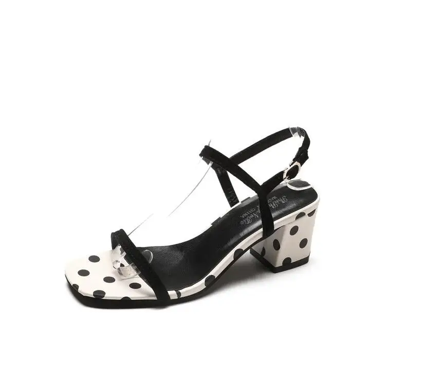 Модные женские босоножки женская обувь открытый носок вечерние квадратном каблуке женские сандалии на каблуках Летние босоножки Обувь Для женщин zapatos mujer* 403 - Цвет: White