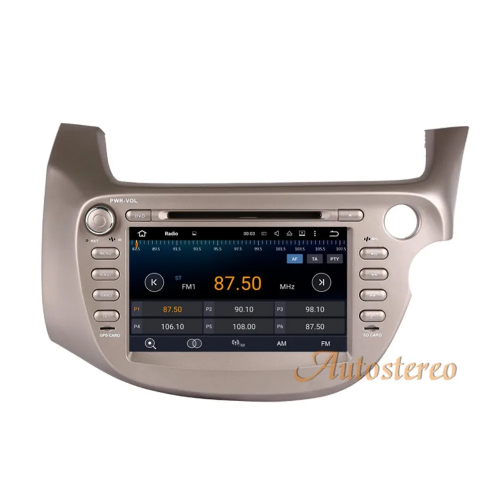 Cheap Car CD DVD player Android 7.1 16GB 2GB Car GPS navigation for Honda Fit RHD 2007-2013 radio mirror link mp3 video player Golden 1