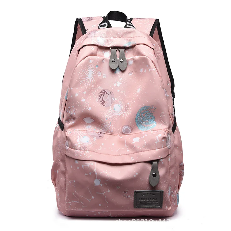 Водонепроницаемый нейлоновый женский рюкзак, большая вместительность, Высокая Школьная Сумка, корейские повседневные Рюкзаки для девушек, сумки на плечо для путешествий, Mochila - Цвет: Розовый