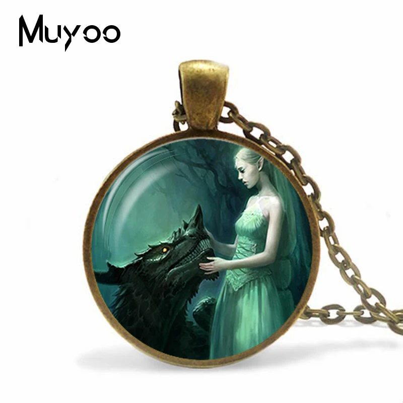 男性と女性のためのヴィンテージドラゴンペンダントネックレス