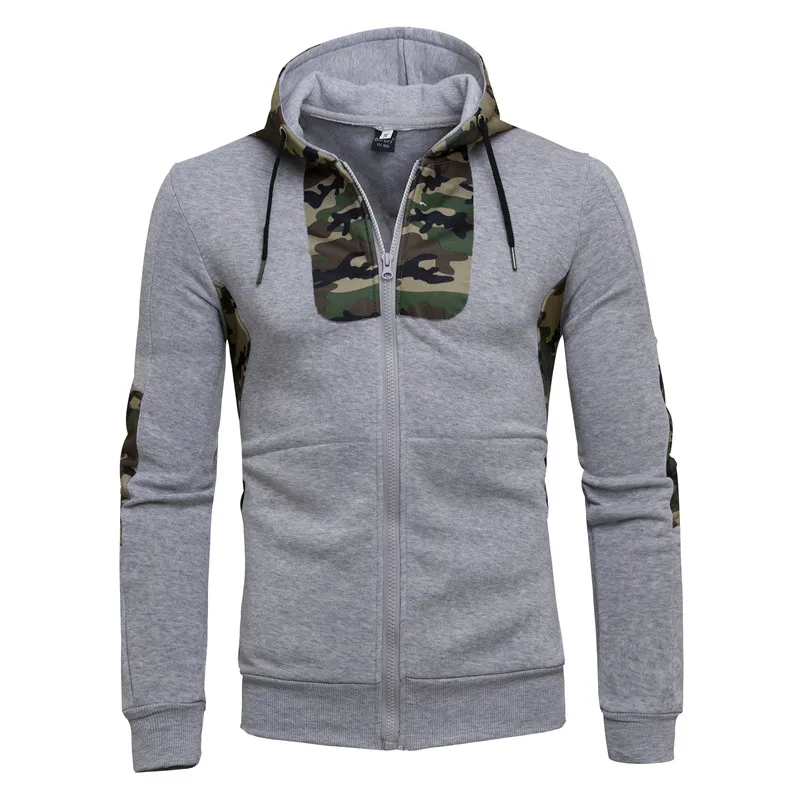 

Hoodies Men 2019 Automn Brand Male Long Sleeve Hooded Sweatshirt Mens Patchwork Tracksuit Coat Casual Sportswear S-2XL HD60