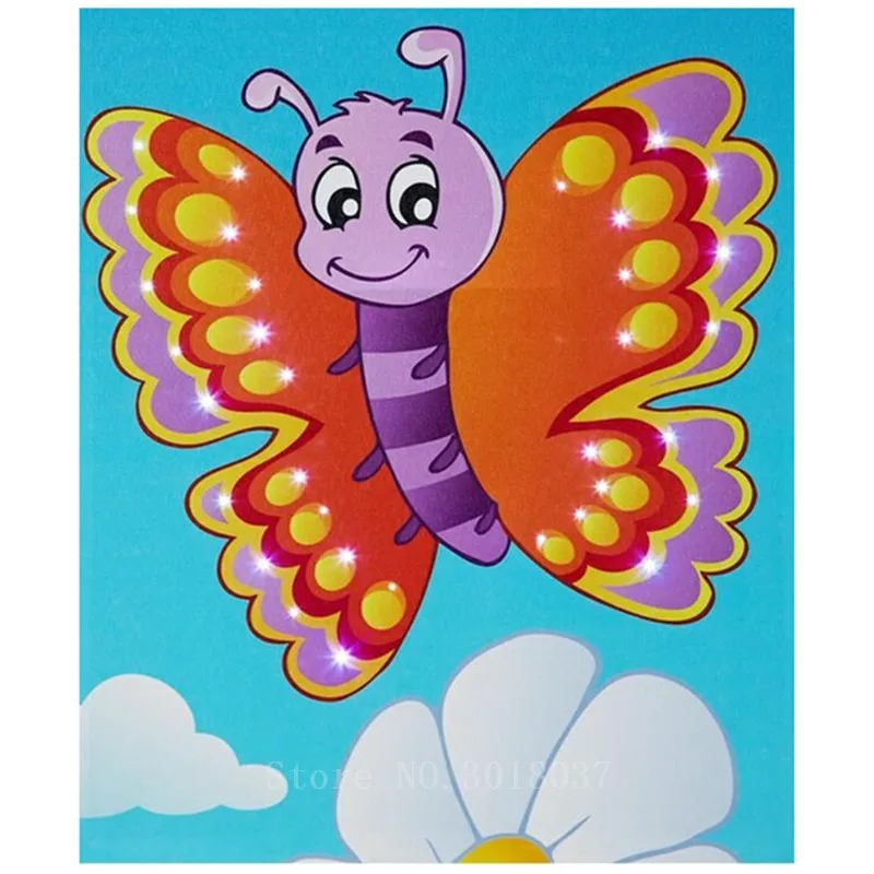 

5D Diamond Embroidery Flying Butterfly Fairy Diy Diamond Painting Cross Stitch Full Square 3D Diamond Mosaic Decorative Stickers