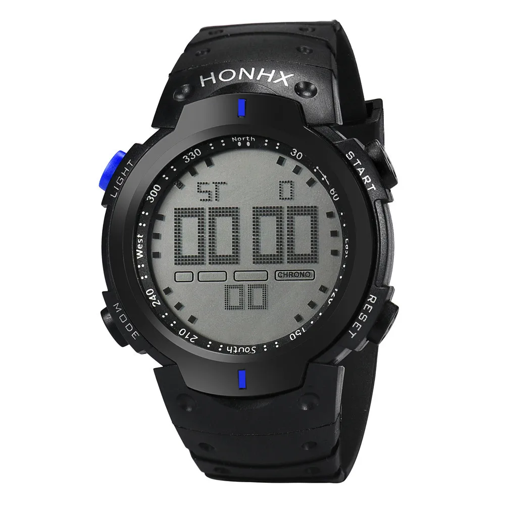 Timezone#402 модные мужские часы с ЖК цифровым секундомером и датой, водонепроницаемые спортивные наручные часы