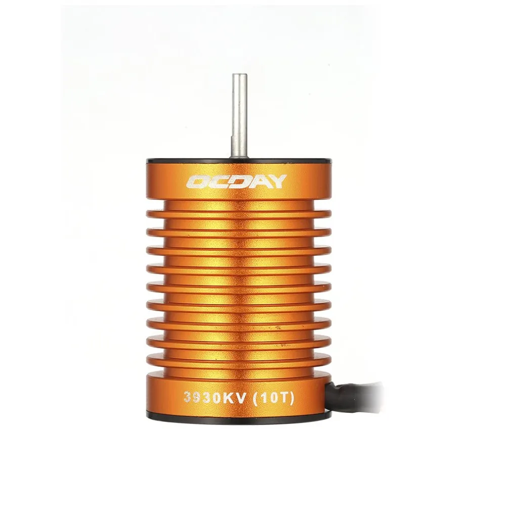 Мотор Радиоуправляемый 1:10 9T 4370KV 10T 3930KV 4P Бессенсорный бесщеточный мотор CNC для 1/10