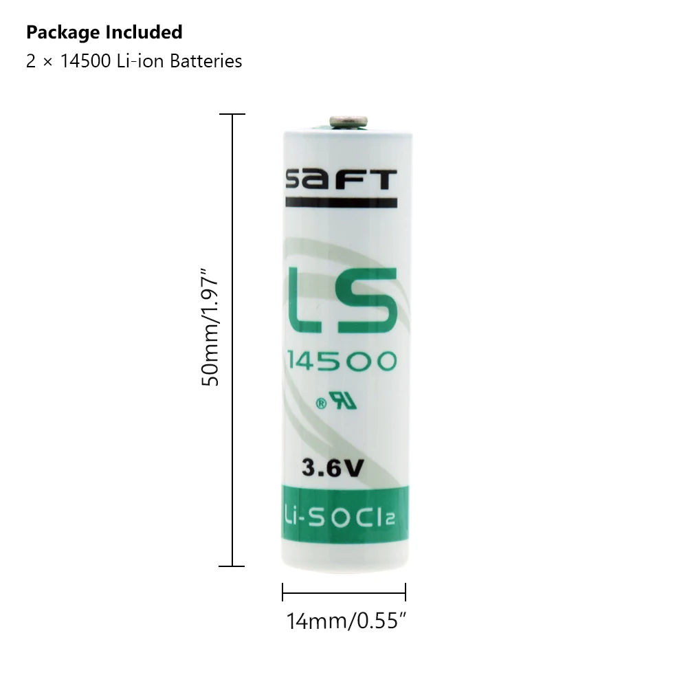 2 шт. Новинка 14500 батарея для LS14500 14500 AA 3,6 V PLC оборудование для промышленной автоматизации станок с ЧПУ литиевая батарея с контактами