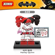 100 шт. XH535 Супер герои в стиле «Джокер» яд Женщина-кошка календарь Мужские двух-лицевая сторона Харли Квинн Риддлер Mr заморозить строительные блоки игрушки