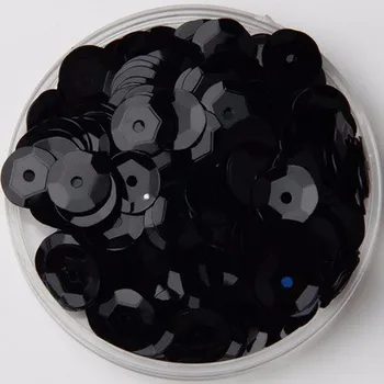 

Solid Black Sequins Multi Size 4-10mm Cup loose sequin Paillettes sewing Craft Wedding confetti, Women Garment Accessories