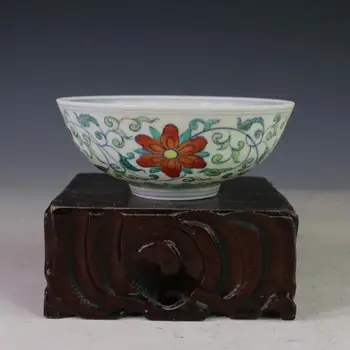 

Antique MingDynasty porcelain bowl, color wrapped flowers bowl,Hand-painted crafts,Collection&Adornment,Free shipping