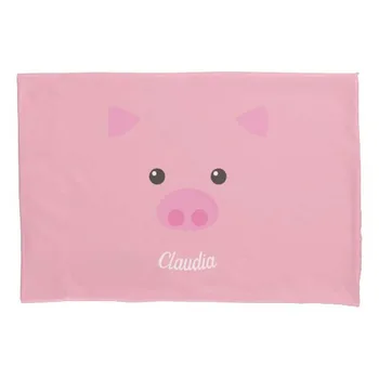 

Customized Name Pink Piggy Face Pillowcase Throw Pillow Cushion Cover Sofa Home Decorative Zippered 20x30 inch
