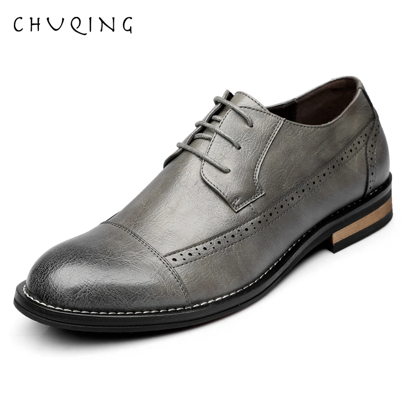 

CHUQING New Brock Carved Wild Leather Shoes Trend Korean Business Casual Shoes Men