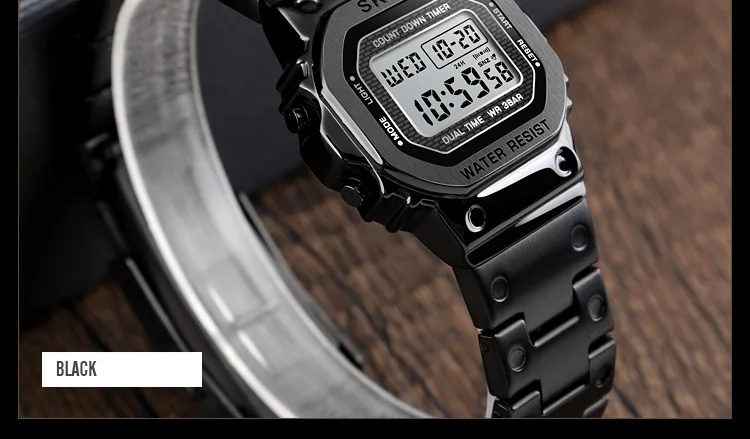 SKMEI женские цифровые часы водонепроницаемые Секундомер Хронограф Спортивные наручные часы Роскошные светящиеся электронные часы будильник