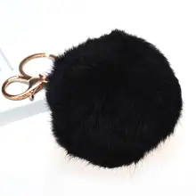 Горячая Распродажа Прелестный мех кролика мяч брелок для сумки, плюшевый автомобильный брелок для ключей автомобиля ключ подвесные брелоки YYH# Лучшая цена VICKY