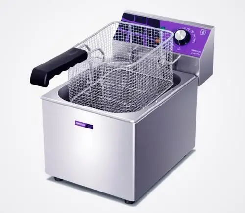 Commercial frying pan fried dough sticks machine fried potato chips deep fryer 12L single-cylinder frying machine 2