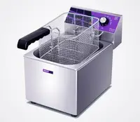 Commercial frying pan fried dough sticks machine fried potato chips deep fryer 12L single-cylinder frying machine 2