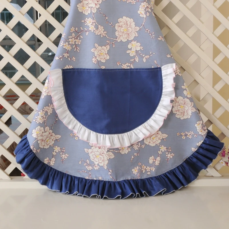 New Cute Bib Apron Cotton cloth Women Apron with Pockets Kitchen restaurant Aprons Kitchen Cooking bbq apron Cloth Home Supplies