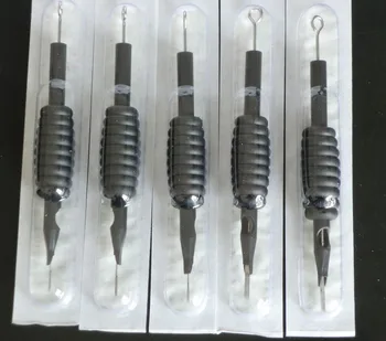 

30Pcs Disposable Tattoo Grips With Needles 3RL/5RL/7RL 10PCS Of Each Size Disposable Tattoo Tubes Tips With Needles