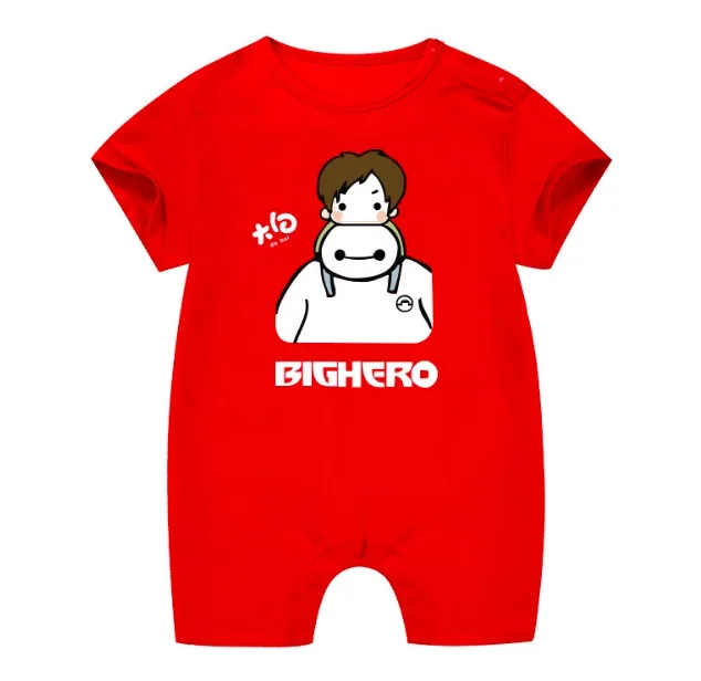 Большой Герой 6 Baymax боди Летние хлопковые детские комбинезоны комбинезон с короткими рукавами костюм Одежда для малышей пижамы SA2142