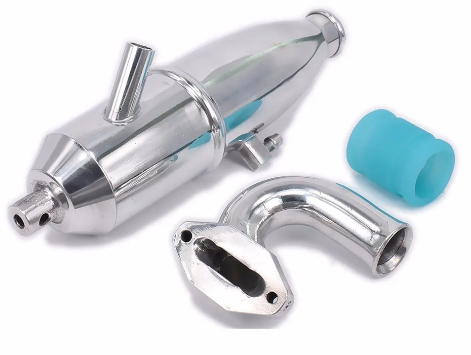 Polished Alloy Aluminum Tuned Side Right Hand Exhaust Muffler Pipe  (1)