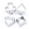4 pcs/set Poker Cookie Mold Stainless Steel Playing Cards Cake Fondant Mold Spade Heart Club Diamond Biscuit Cutter Decorator ► Photo 3/6