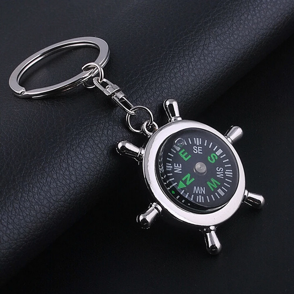 

Unisex Fashion Compass Metal Car Keyring Keychain Key Chain Ring Keyfob Gift Car Styling Accessories Decoration