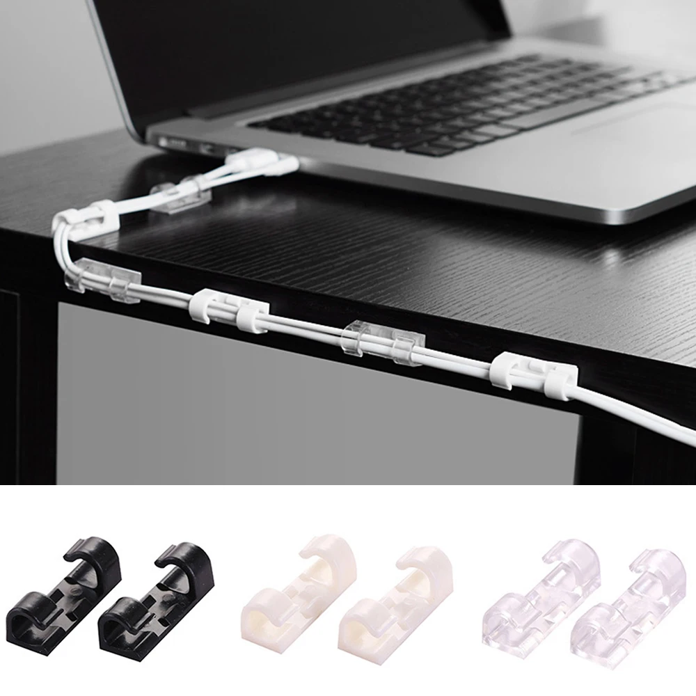 20pcs Wire Organizer Securing Cable Clamp Storage Clips Adhesive Buckle Data Line Fixed Fit Data Telephone Line Cables Sleeve 20pcs Wire Organizer Securing Cable Clamp Storage Clips Adhesive Buckle Data Line Fixed Fit Data Telephone Line Cables Sleeve