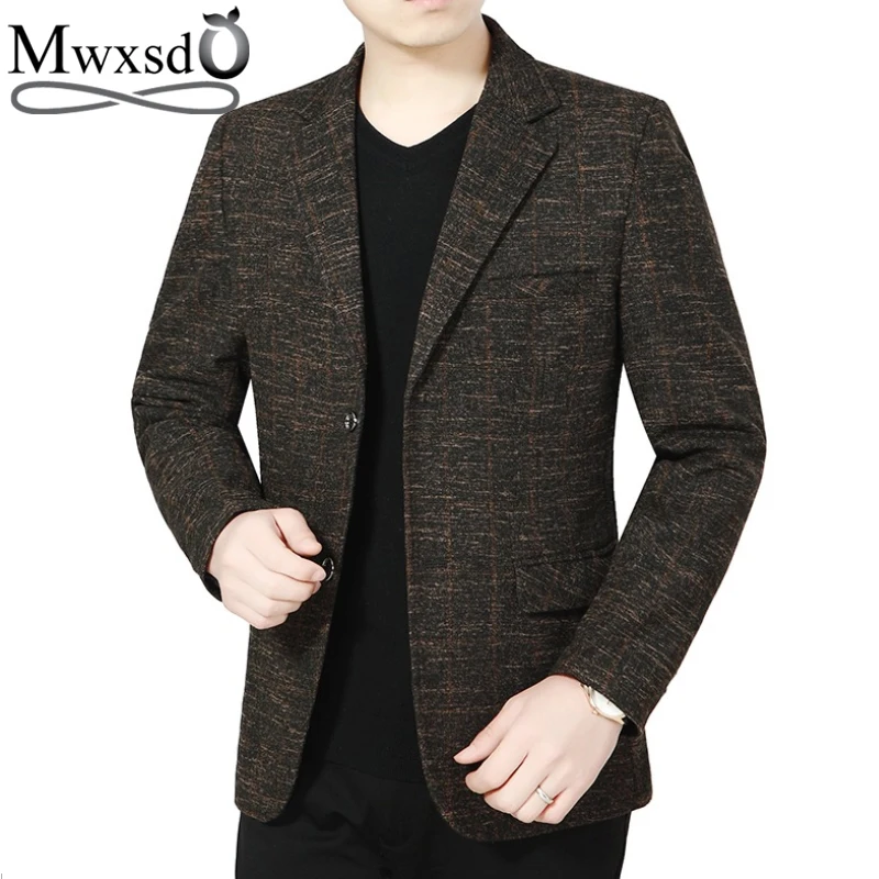 

Mwxsd brand high quality men casual striped suit blazer fashion mens suit jacket blazers male slim fit Autumn blazer homme