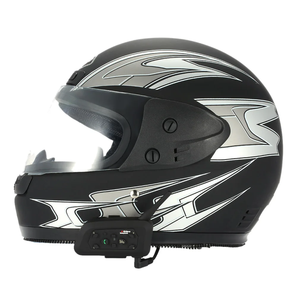 2 комплекта, V6-1200, мотоциклетная bluetooth-гарнитура, переговорные, 1200 м Диапазон, громкая связь, домофон, шлем, наушники для шести мотоциклистов