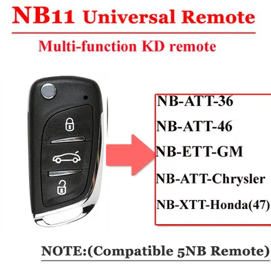 NB11 Универсальный многофункциональный kd дистанционного 3 кнопки NB серии ключ для KD900 URG200 remote Master