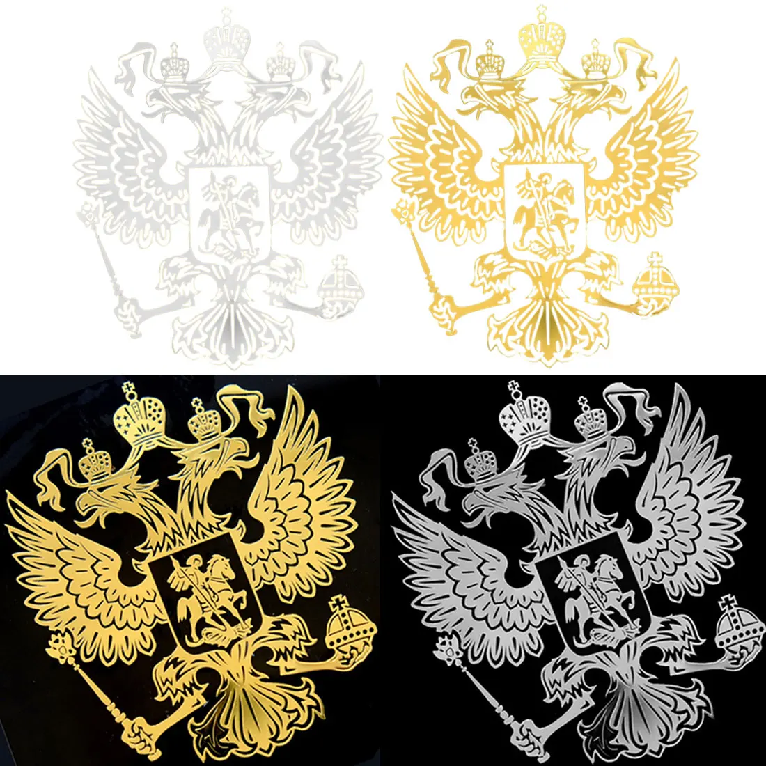 Dewtreetали 6 0*5 4 см 9 0*8 герб России никелевая Металлическая Автомобильная наклейка