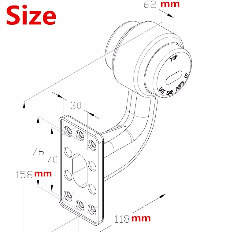 1 пара 2 ''24 V 12 v светодиодный резиновый стебель свет бар боковые огни внешние лампы прицеп фонари для грузовиков для грузовика автобуса EMARK