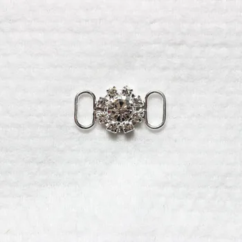 

Free Shipping Wholesale 120pcs/lot 15mm Rhinestone Connector Bikini Connector For Swimming Wear Shoe Buckle Invitation RCYM42001