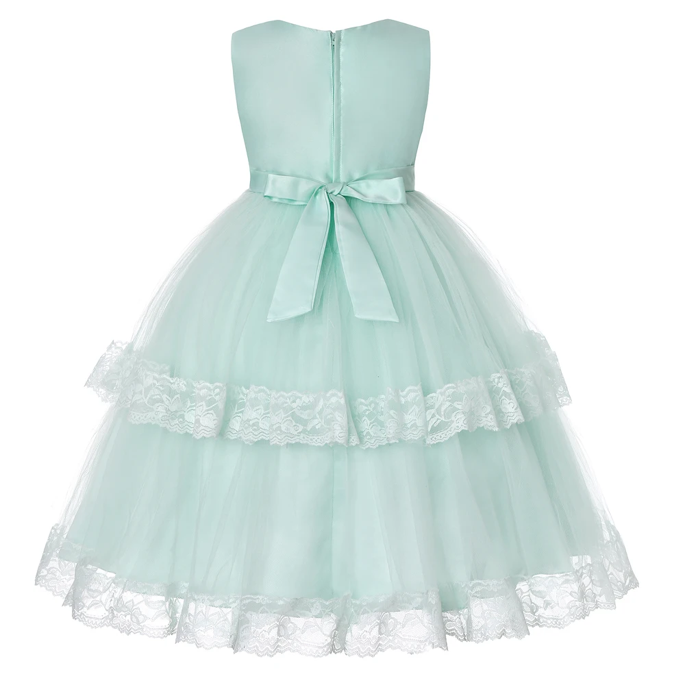 Teen Lace Flower Girls Dresses 2018 Tule Princess Formal Child Wedding Evening Clothing Party Pageant Dress For Kids Prom Gown (6)